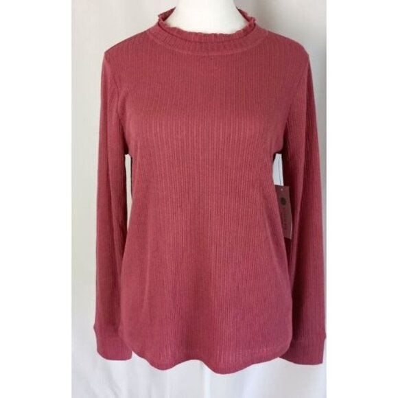 NWT Pink Clover Stitch Fix Rose Pink Soft Long Sleeve Top Sweater Size M - Picture 2 of 10